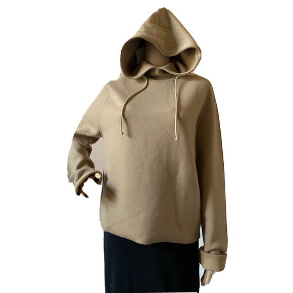 Bottega Veneta Women's Hoodie Wool Sweater Beige XL 647529 Italy NWT $1750